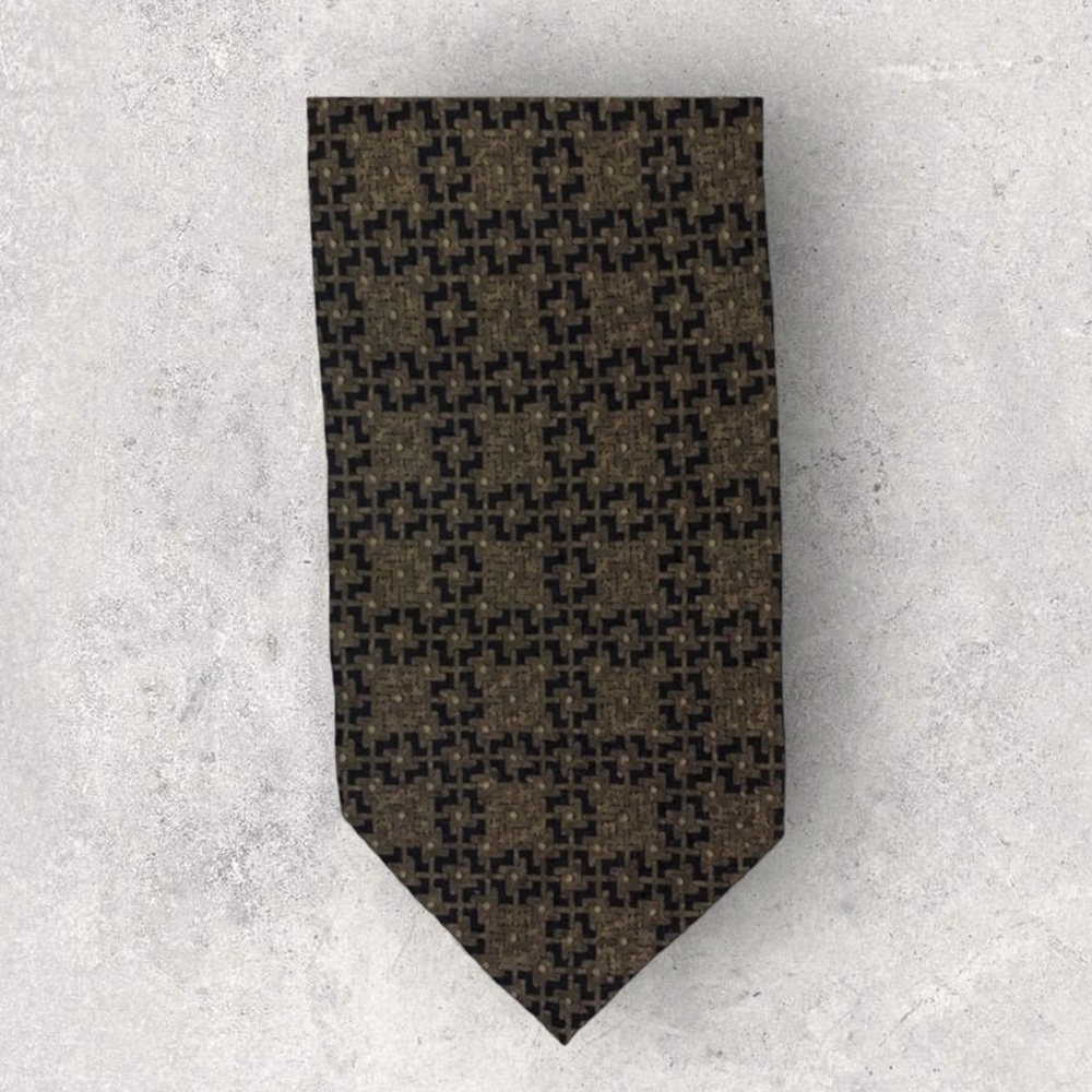 Giorgio Armani Cravatte Brown Silk Tie Made In Italy